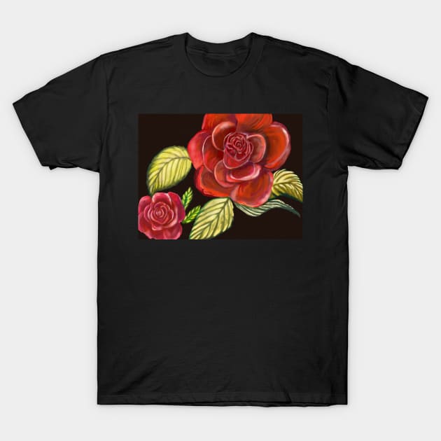 Red roses T-Shirt by Almanzart